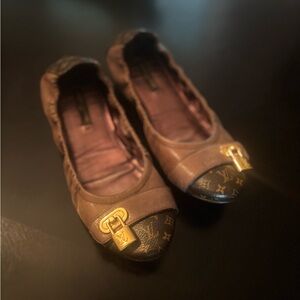 Louis Vuitton Ballet Flats with Gold Locks